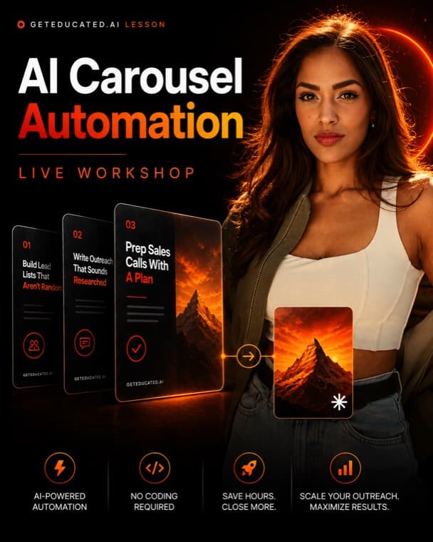 GetEducated.ai AI carousel workshop