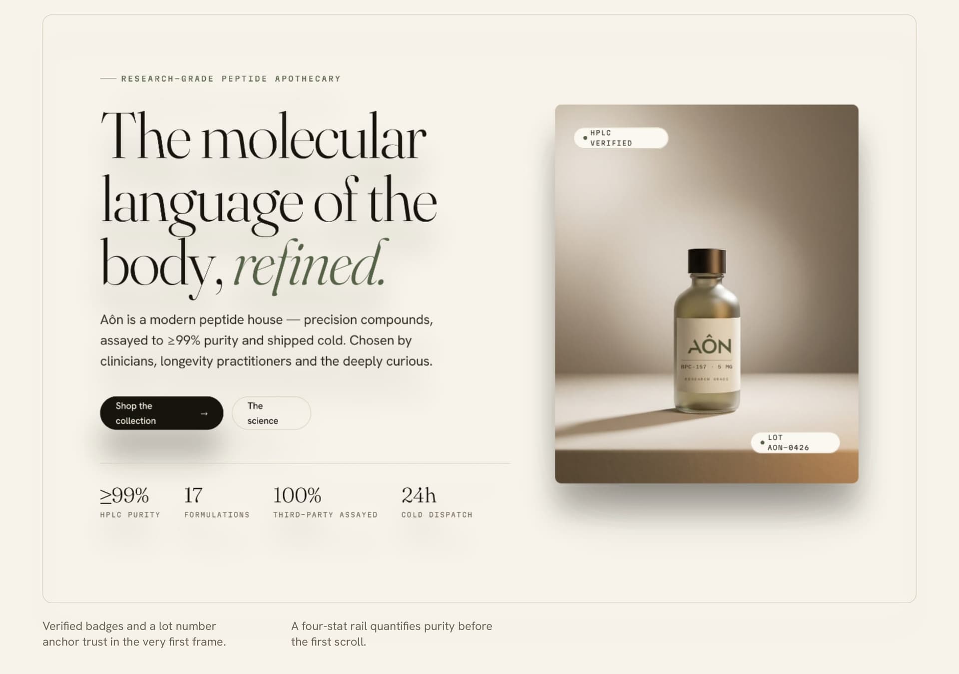 Aôn editorial commerce website concept