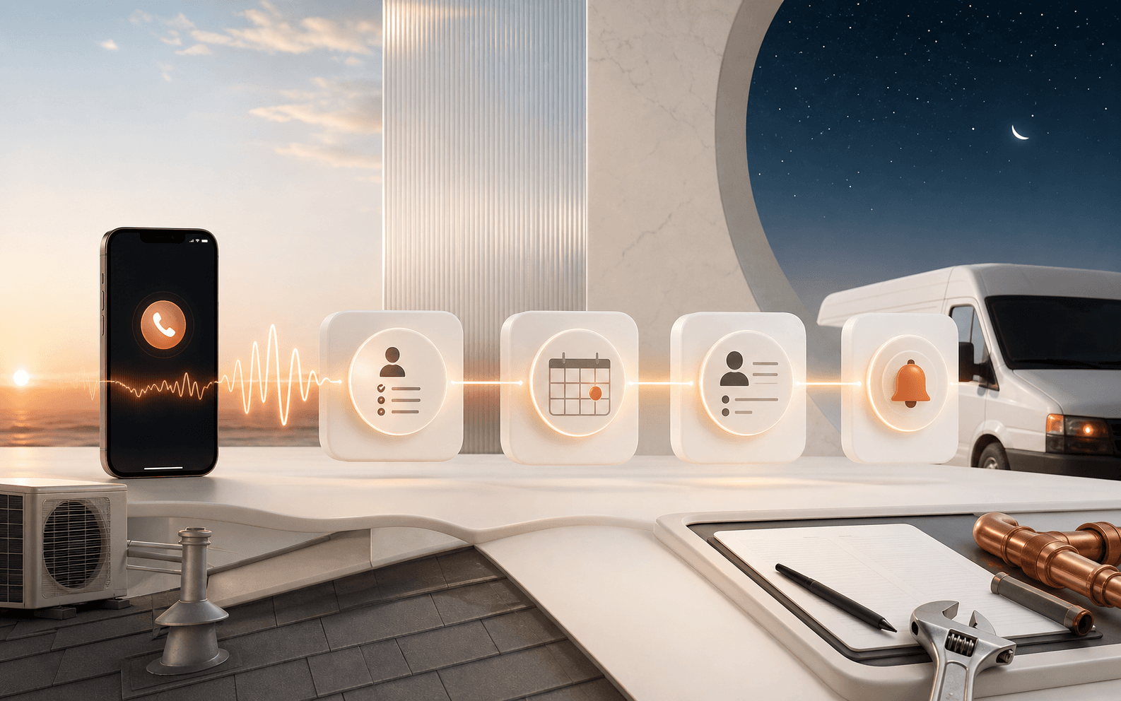 ProjectSetter voice agent and CRM workflow for home-service trades